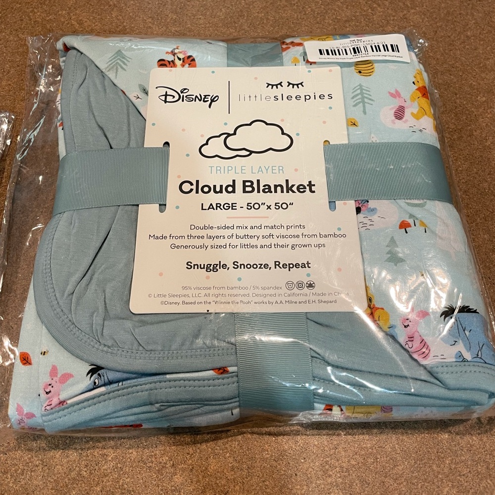 Little Sleepies Winnie the Pooh Blanket limited edition NWT
